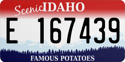 ID license plate E167439