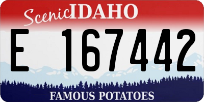 ID license plate E167442