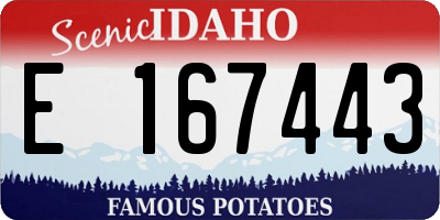 ID license plate E167443
