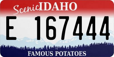 ID license plate E167444