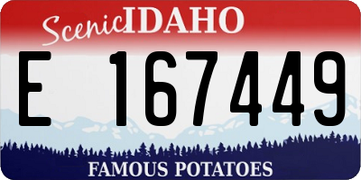 ID license plate E167449