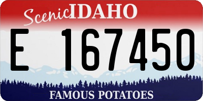 ID license plate E167450