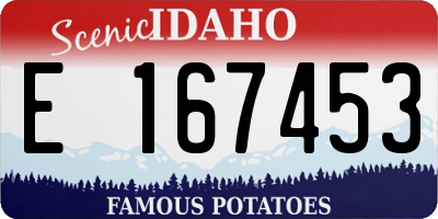 ID license plate E167453