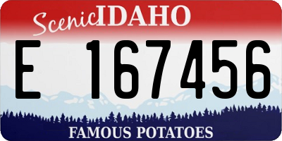 ID license plate E167456