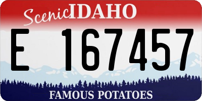 ID license plate E167457