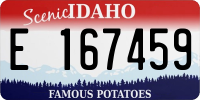 ID license plate E167459