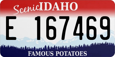 ID license plate E167469