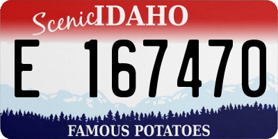 ID license plate E167470