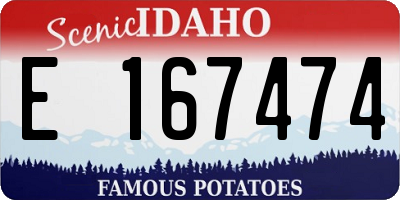 ID license plate E167474