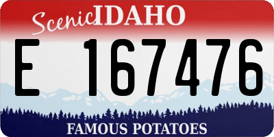 ID license plate E167476