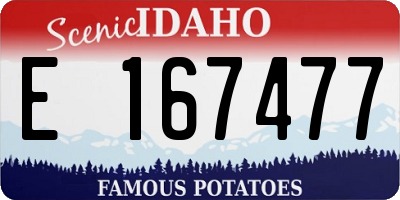 ID license plate E167477