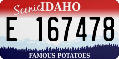 ID license plate E167478
