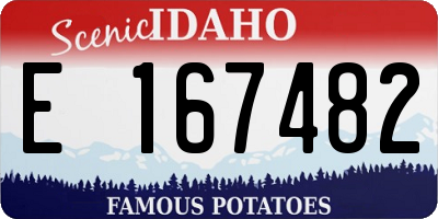 ID license plate E167482