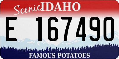 ID license plate E167490