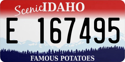 ID license plate E167495