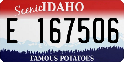 ID license plate E167506