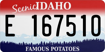 ID license plate E167510