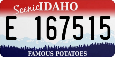 ID license plate E167515