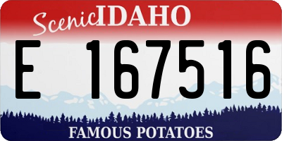 ID license plate E167516