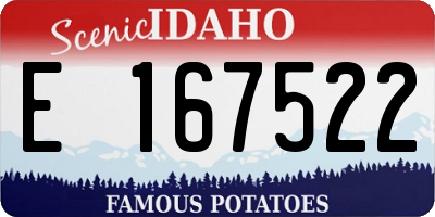 ID license plate E167522
