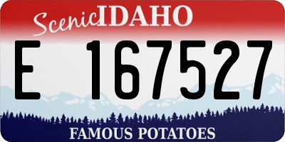 ID license plate E167527
