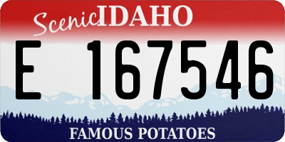 ID license plate E167546