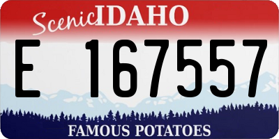 ID license plate E167557