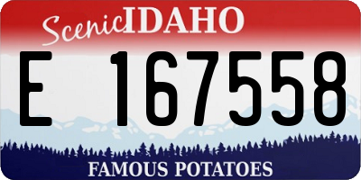 ID license plate E167558