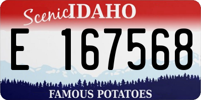 ID license plate E167568