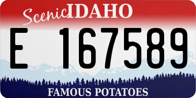 ID license plate E167589