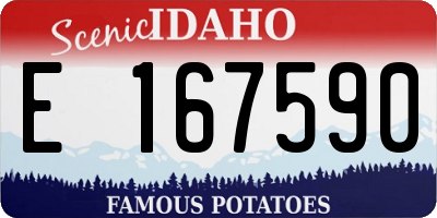 ID license plate E167590