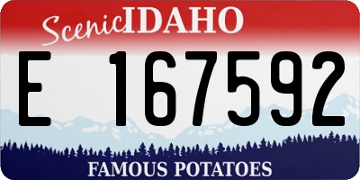 ID license plate E167592