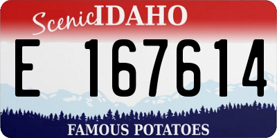 ID license plate E167614