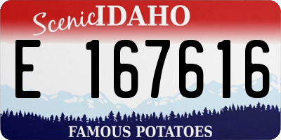 ID license plate E167616