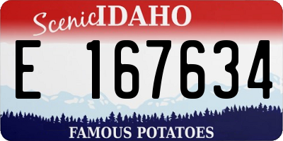 ID license plate E167634