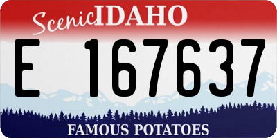 ID license plate E167637