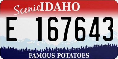 ID license plate E167643