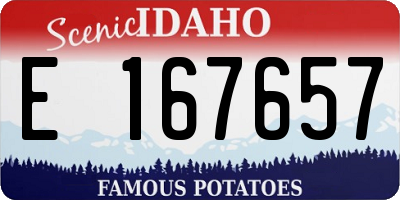 ID license plate E167657