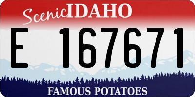 ID license plate E167671
