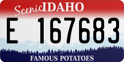 ID license plate E167683