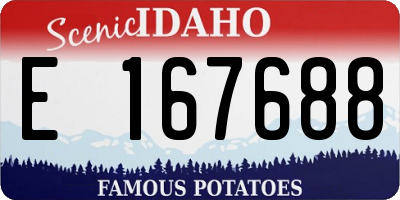 ID license plate E167688