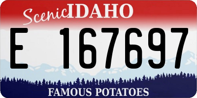 ID license plate E167697