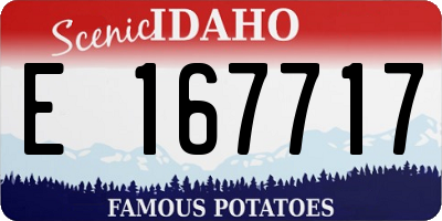 ID license plate E167717