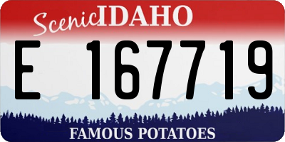 ID license plate E167719