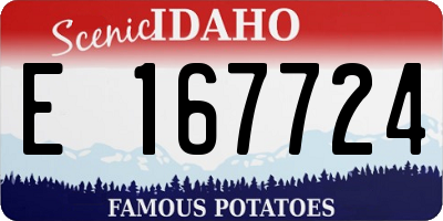 ID license plate E167724