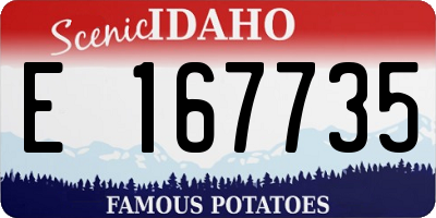 ID license plate E167735
