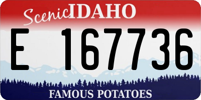 ID license plate E167736
