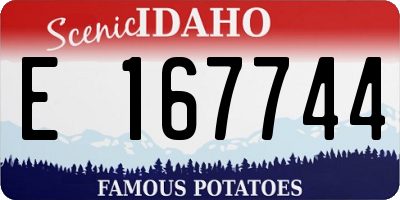 ID license plate E167744