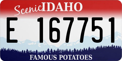 ID license plate E167751