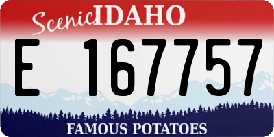 ID license plate E167757
